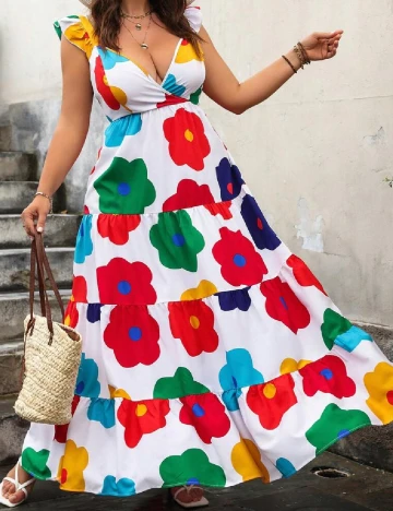 Rochie lunga SHEIN CURVE, mix culori