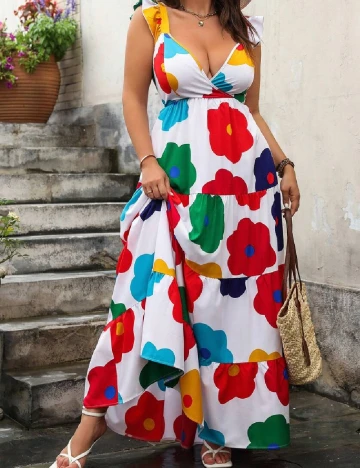 Rochie lunga SHEIN CURVE, mix culori