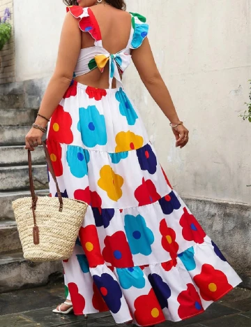 Rochie lunga SHEIN CURVE, mix culori
