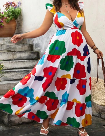 Rochie lunga SHEIN CURVE, mix culori