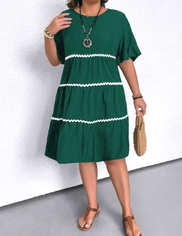 Rochie scurta SHEIN CURVE, verde