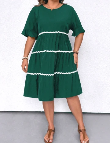 Rochie scurta SHEIN CURVE, verde
