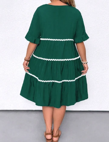 Rochie scurta SHEIN CURVE, verde