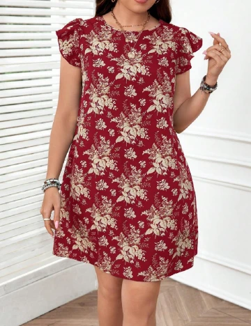 Rochie scurta SHEIN CURVE, rosu