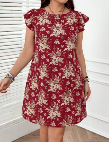 Rochie scurta SHEIN CURVE, rosu