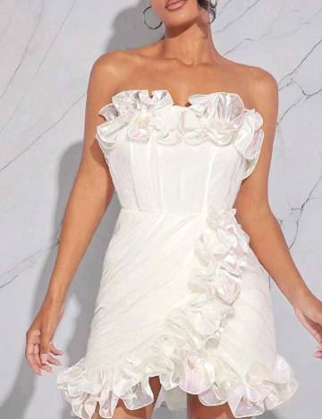 Rochie scurta SHEIN, alb