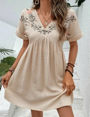 Rochie scurta SHEIN, crem Crem