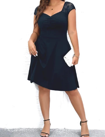 Rochie scurta SHEIN CURVE, bleumarin