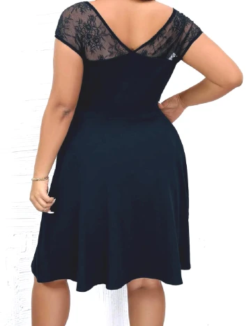 Rochie scurta SHEIN CURVE, bleumarin