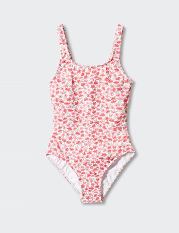 Costum de baie Mango Kids, floral print