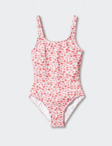 Costum de baie Mango Kids, floral print Floral print