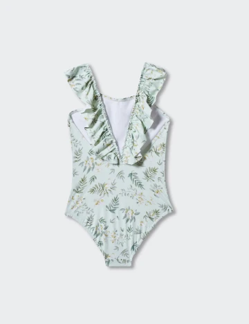 Costum de baie Mango Kids, verde Verde