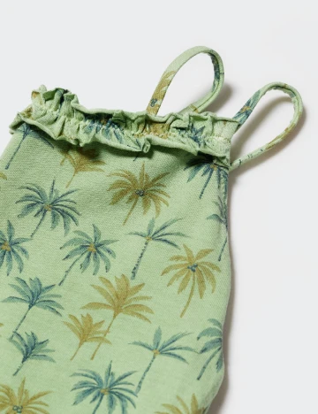Costum de baie Mango Kids, verde Verde