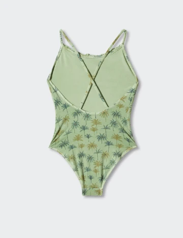 Costum de baie Mango Kids, verde Verde