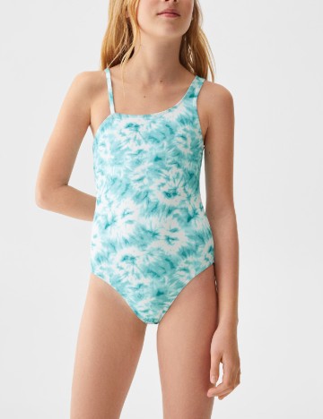Costum de baie Mango Kids, turcoaz