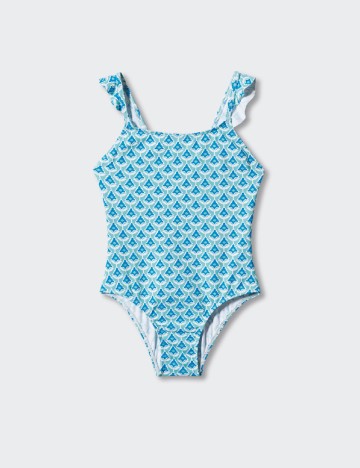Costum de baie Mango Kids, albastru