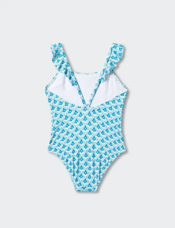 Costum de baie Mango Kids, albastru Albastru