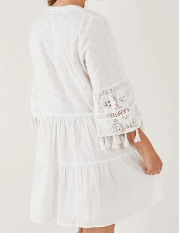 Rochie scurta Accessorize, ecru