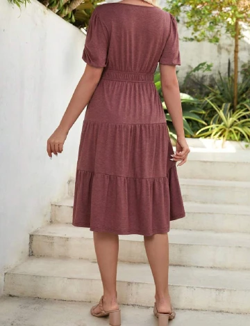 Rochie medie SHEIN Maternity, visiniu