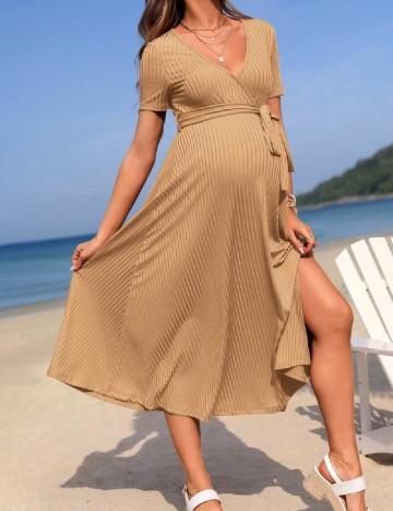 
						Rochie medie SHEIN Maternity, maro