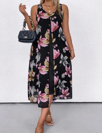 Rochie lunga SHEIN CURVE, mix culori