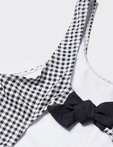 Costum de baie Mango Kids, alb/negru
