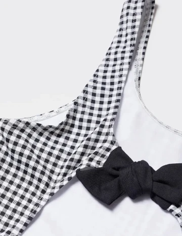 Costum de baie Mango Kids, alb/negru Alb