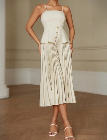 Rochie medie SHEIN, crem