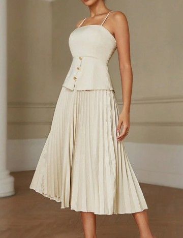 Rochie medie SHEIN, crem