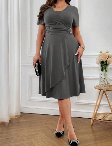 Rochie medie SHEIN CURVE, gri