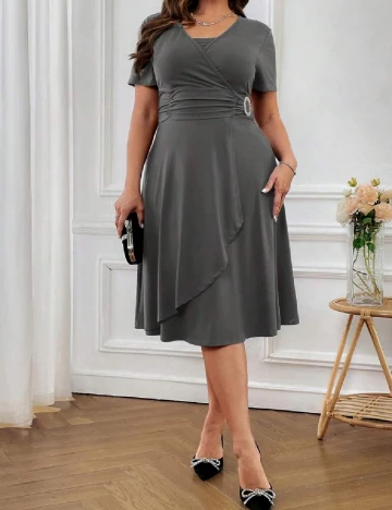 Rochie medie SHEIN CURVE, gri