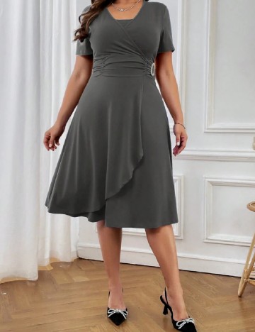 Rochie medie SHEIN CURVE, gri