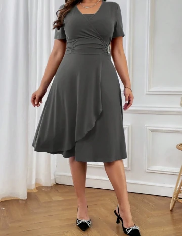 Rochie medie SHEIN CURVE, gri