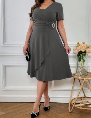 Rochie medie SHEIN CURVE, gri