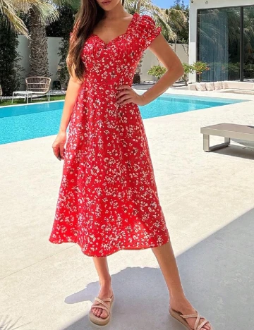 Rochie medie SHEIN, rosu