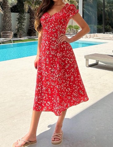 Rochie medie SHEIN, rosu