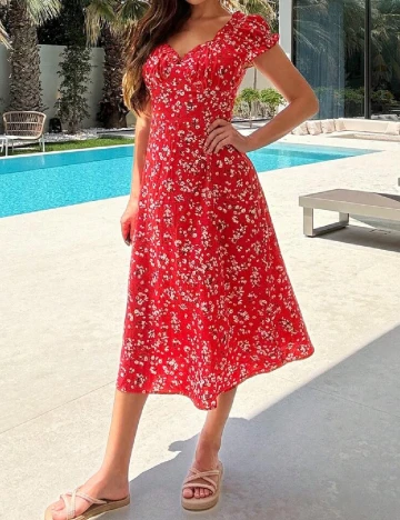 Rochie medie SHEIN, rosu
