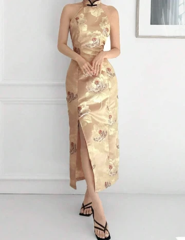 Rochie lunga SHEIN, crem
