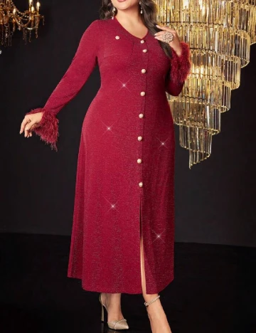 Rochie lunga SHEIN CURVE, rosu
