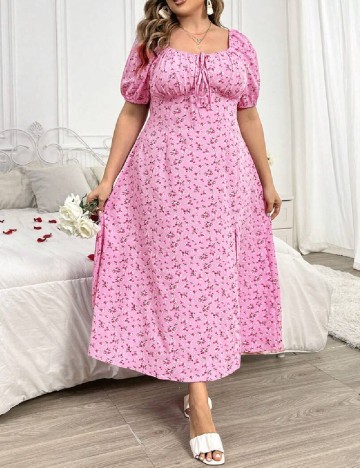 Rochie medie SHEIN CURVE, roz