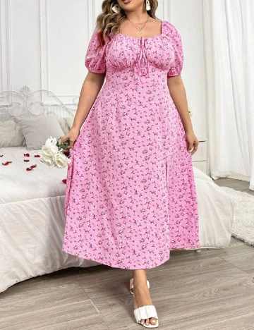 Rochie medie SHEIN CURVE, roz