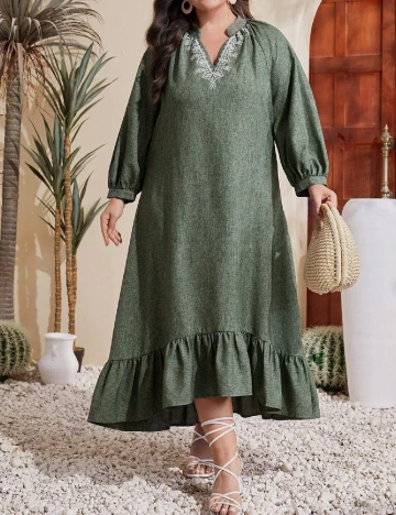 Rochie lunga SHEIN CURVE, verde