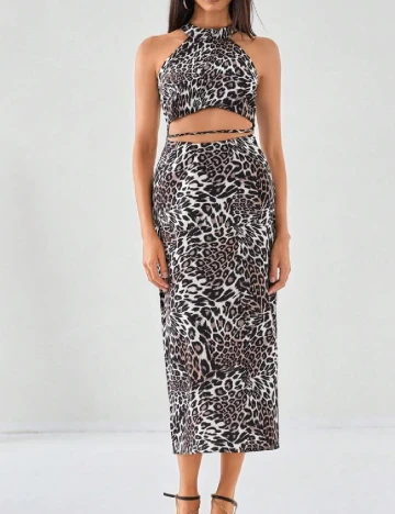 Rochie lunga SHEIN, animal print