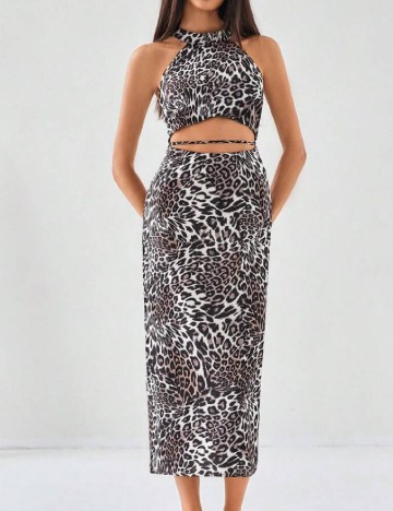 Rochie lunga SHEIN, animal print