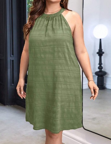 Rochie scurta SHEIN CURVE, verde