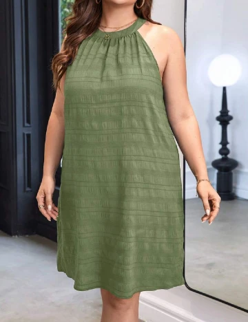 Rochie scurta SHEIN CURVE, verde