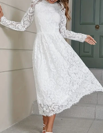 Rochie medie SHEIN, alb