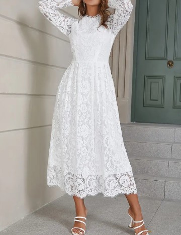 Rochie medie SHEIN, alb