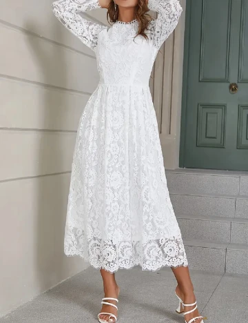 Rochie medie SHEIN, alb