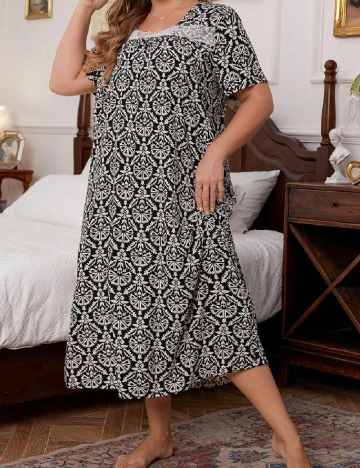 Rochie de noapte SHEIN CURVE, negru